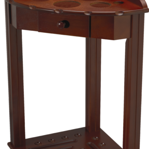 Deluxe 8 Cue Floor Rack w/ Drawer - Chocolate